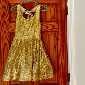 Gold Sequined Dress